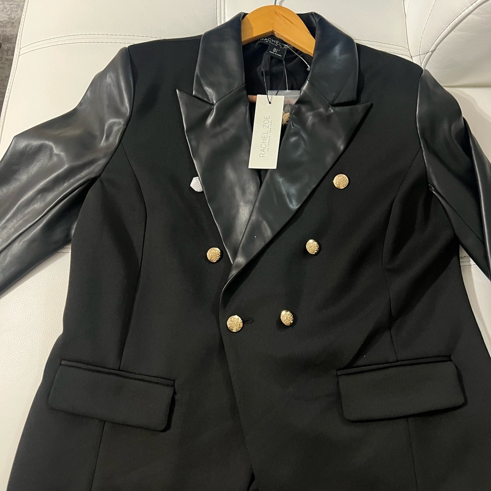 Black Blazer with Gold Buttons